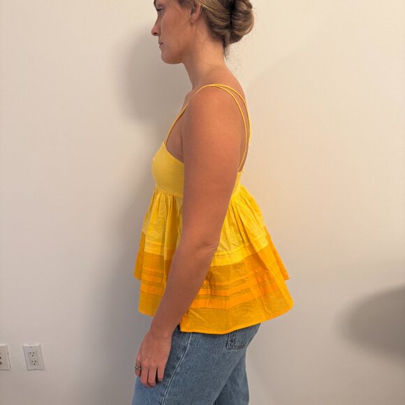 Staud Summer Top Yellow Size 14 - Picture 2 of 7